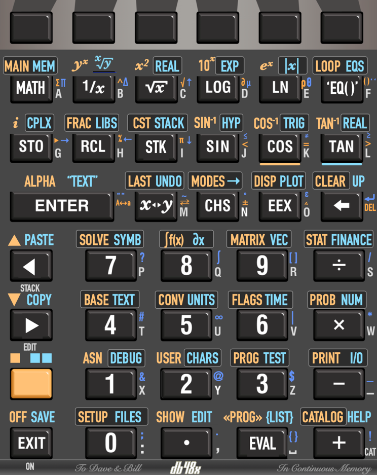 DB48X Keyboard Layout