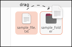 DND on the GUI file manager