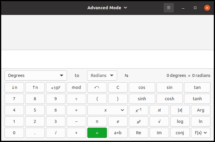 gnome-calculator advanced mode