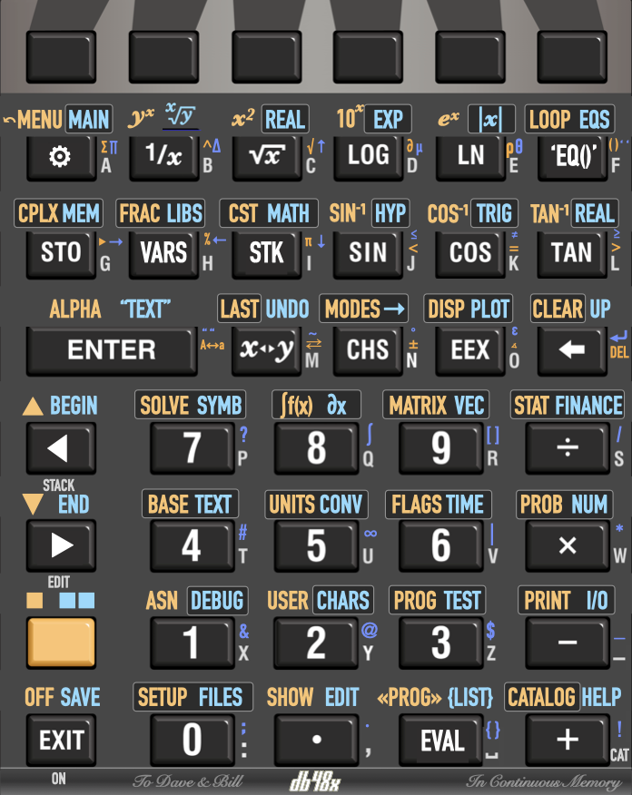 DB48X Keyboard Layout